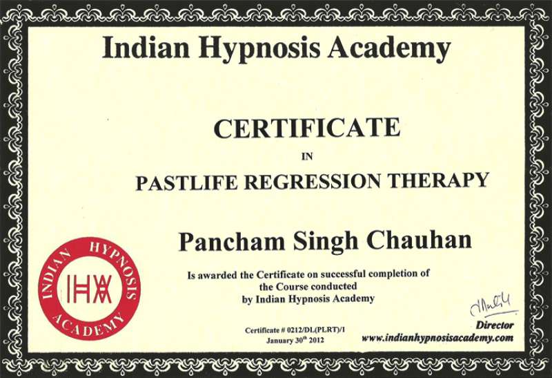 Certified By  Pastlife Regression Therapy